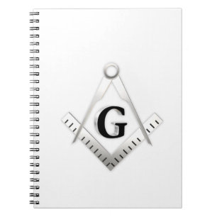 Freemasonry sign spiral notebook
