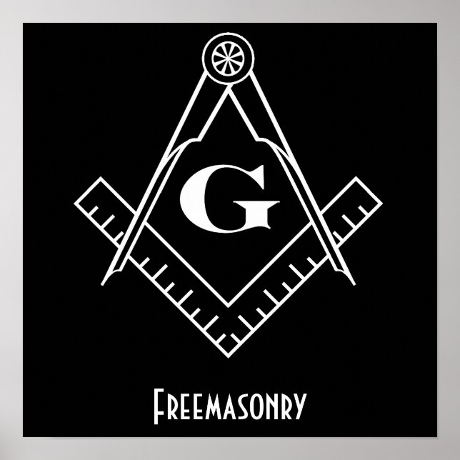 Freemasonry Square and Compass Print (Front)