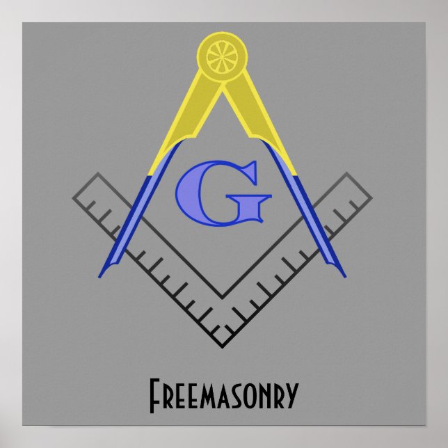 Freemasonry Square and Compass Print (Front)