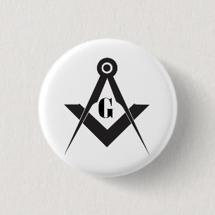 Freemasonry symbol 3 cm round badge