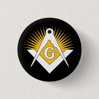 Freemasonry symbol 3 cm round badge