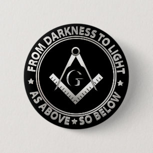 Freemasonry symbol 6 cm round badge