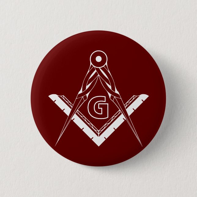 Freemasonry symbol 6 cm round badge (Front)