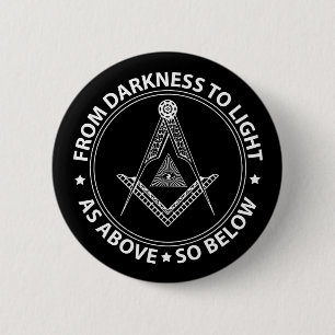 Freemasonry symbol 6 cm round badge