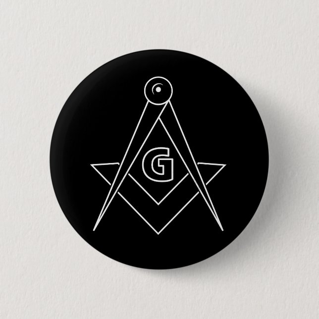 Freemasonry symbol 6 cm round badge (Front)