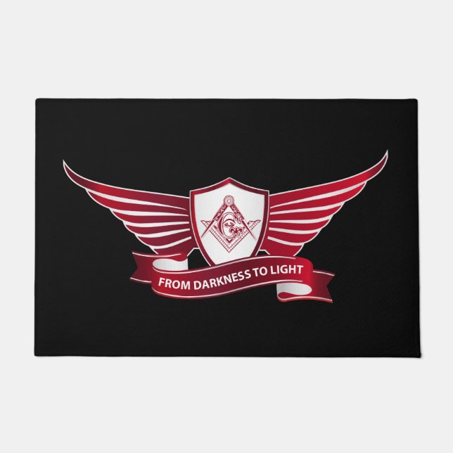 Freemasonry symbol and shield doormat (Front)