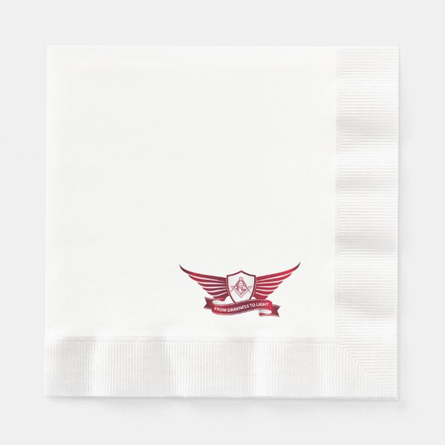 Freemasonry symbol and shield napkin (Front)