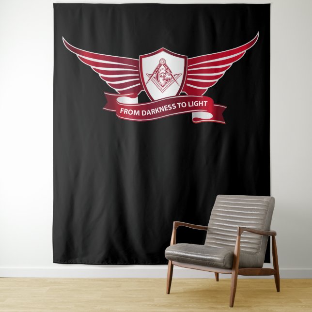 Freemasonry symbol and shield tapestry (In Situ)