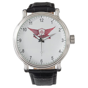 Freemasonry symbol and shield watch