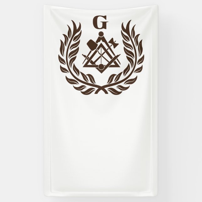 Freemasonry symbol banner (Vertical)