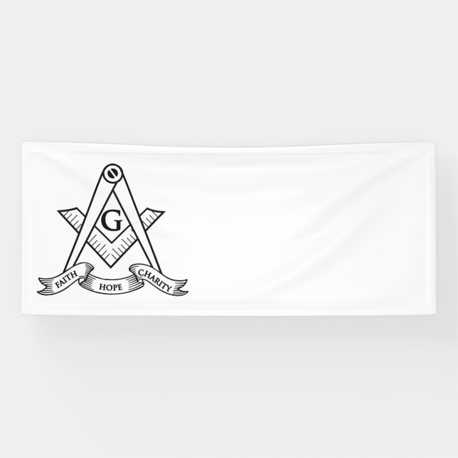 Freemasonry symbol banner (Horizontal)