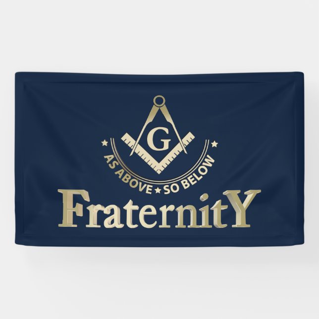 Freemasonry symbol banner (Horizontal)