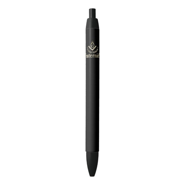 Freemasonry symbol black ink pen (Front Vertical)
