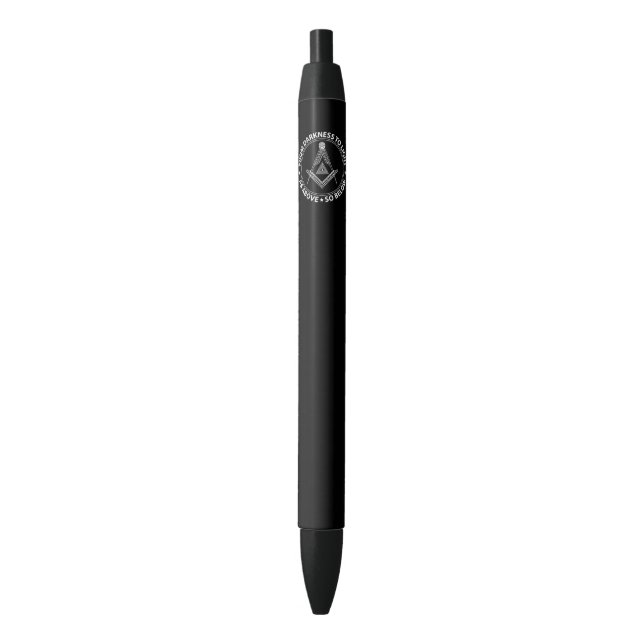 Freemasonry symbol black ink pen (Front Vertical)