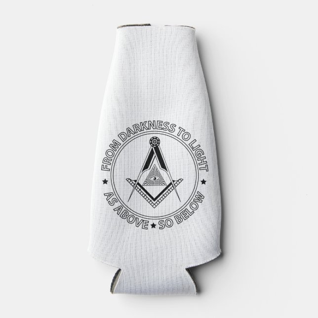Freemasonry symbol bottle cooler (Front)