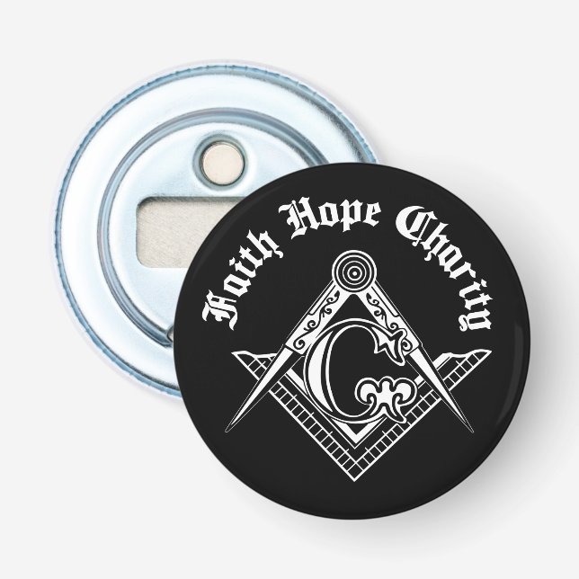 Freemasonry symbol bottle opener (Front)