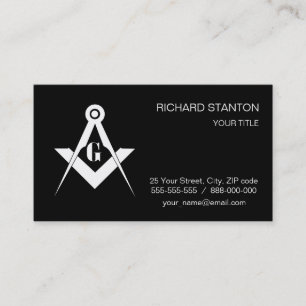Freemasonry symbol business card