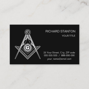Freemasonry symbol business card