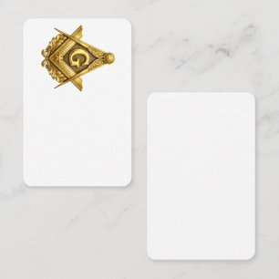 Freemasonry symbol business card