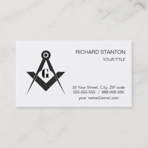 Freemasonry symbol business card