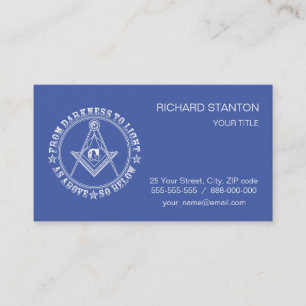 Freemasonry symbol business card