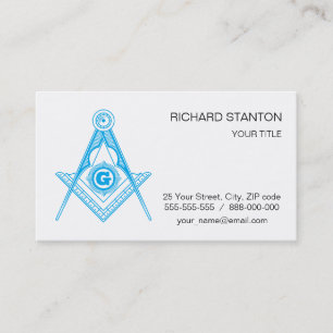 Freemasonry symbol business card