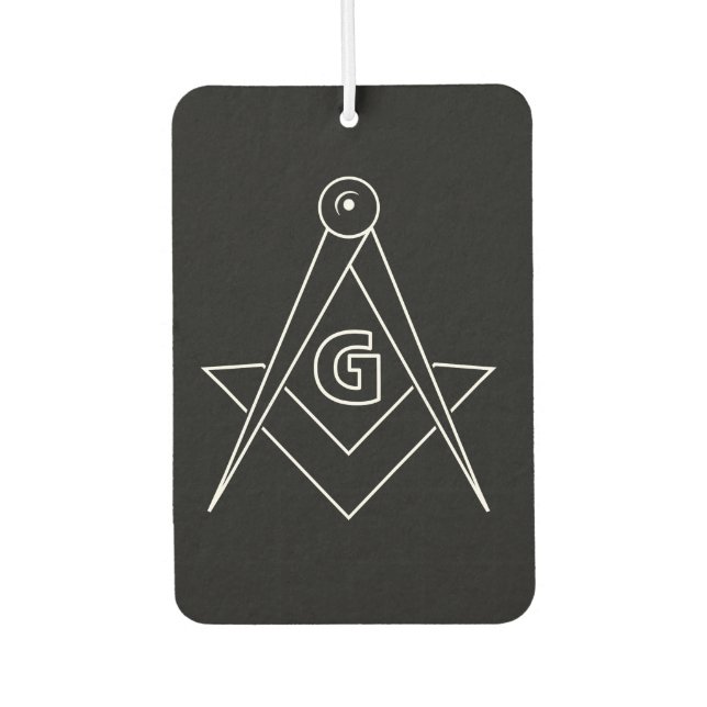 Freemasonry symbol car air freshener (Front)