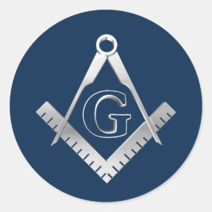 Freemasonry symbol classic round sticker