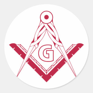 Freemasonry symbol classic round sticker