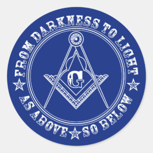 Freemasonry symbol classic round sticker
