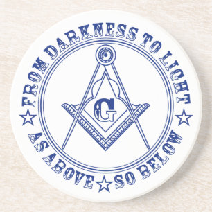 Freemasonry symbol coaster