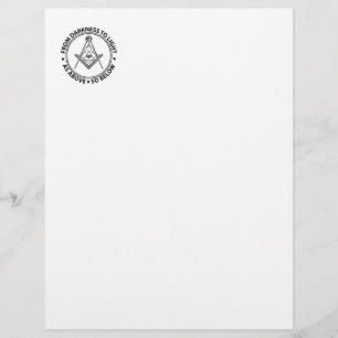 Freemasonry symbol custom letterhead