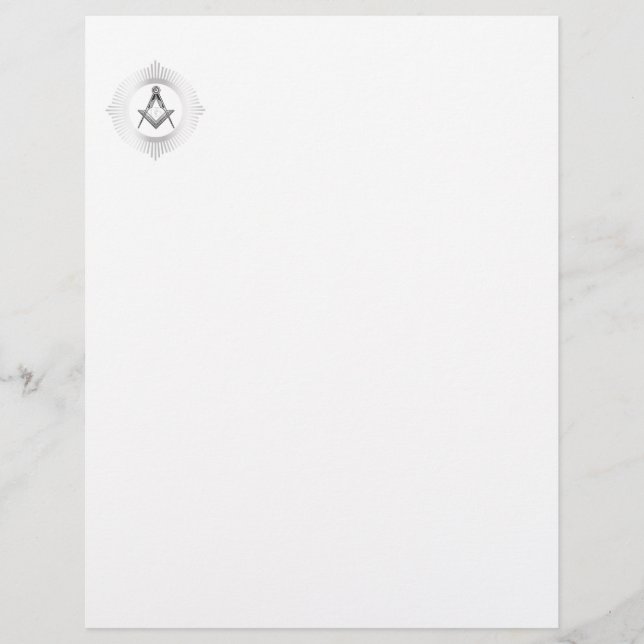Freemasonry symbol custom letterhead (Front)