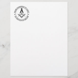 Freemasonry symbol custom letterhead