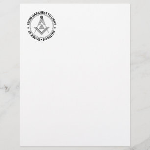 Freemasonry symbol custom letterhead