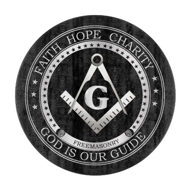 Freemasonry symbol cutting board (Front)