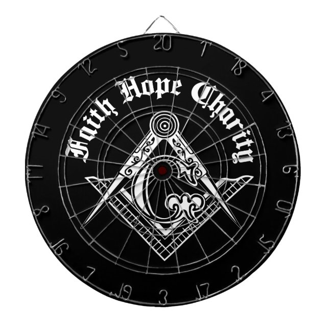 Freemasonry symbol dartboard (Front)