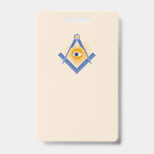 Freemasonry symbol ID badge