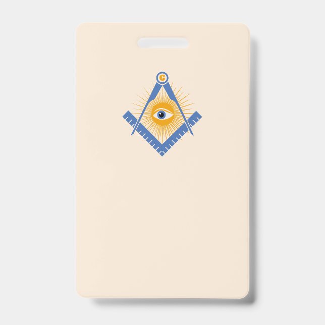 Freemasonry symbol ID badge (Front)
