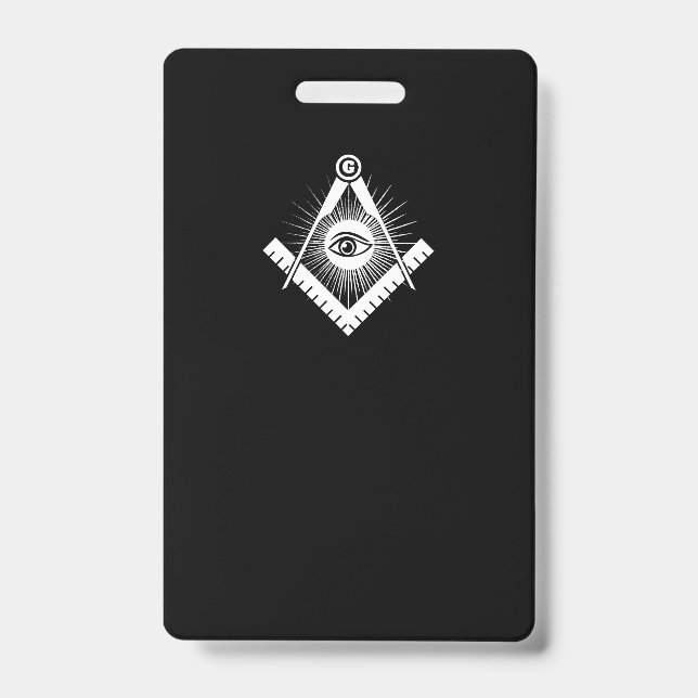 Freemasonry symbol ID badge (Front)