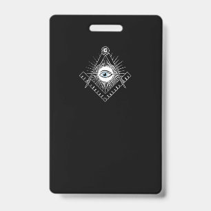 Freemasonry symbol ID badge