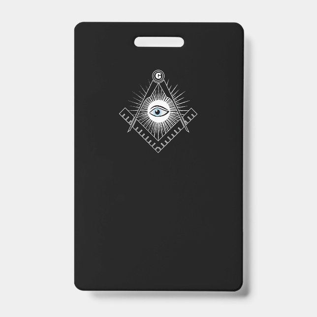 Freemasonry symbol ID badge (Front)
