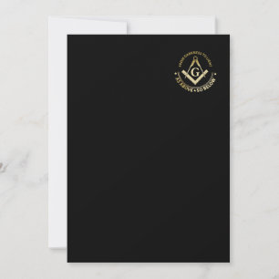 Freemasonry symbol invitation
