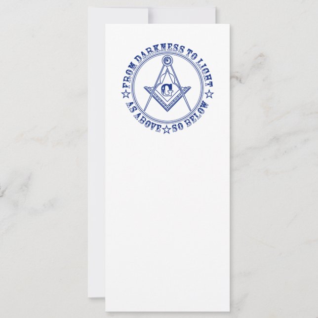 Freemasonry symbol invitation (Front)