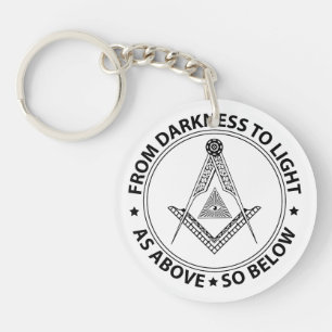 Freemasonry symbol key ring