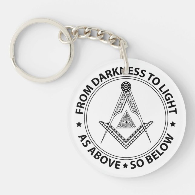 Freemasonry symbol key ring (Front)