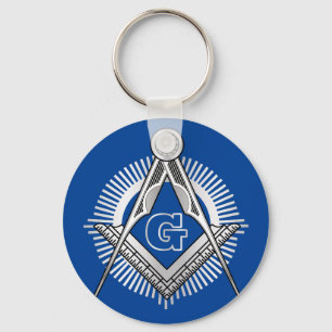 Freemasonry symbol key ring