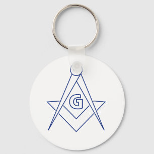 Freemasonry symbol key ring