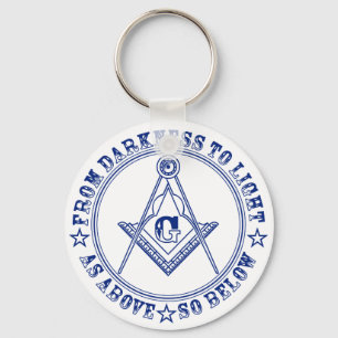 Freemasonry symbol key ring