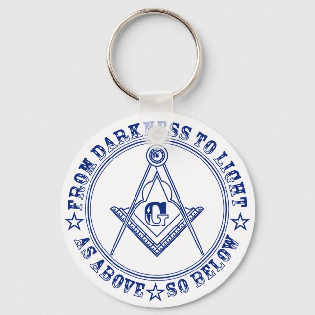 Freemasonry symbol key ring (Front)